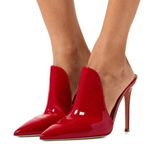 Load image into Gallery viewer, SUPER HIGH HEEL WOMEN&#39;S SLIPPERS POINTED STILETTO HEELS CATWALK PUMPS GENUINE LEATHER MODERN SLIPPER SUMMER SHOES WOMAN
