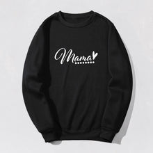 Load image into Gallery viewer, BLESSED MAMA LETTER PRINT WOMEN SWEATSHIRT MOM LIFE STREETWEAR PULLOVERS BRUSHED TOPS MOTHER GIFT
