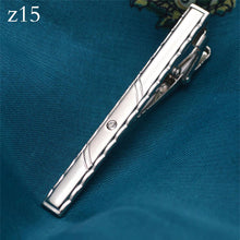 Load image into Gallery viewer, NEW TIE CLIPS MEN&#39;S METAL NECKTIE BAR CRYSTAL DRESS SHIRTS TIE PIN FOR WEDDING CEREMONY METAL GOLD TIE CLIP MAN ACCESSORIES
