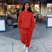 Load image into Gallery viewer, EUROPEAN AND AMERICAN FASHION AUTUMN AND WINTER WOMEN&#39;S CASUAL FASHION PRINTING LOOSE SPORTS SUIT WOMEN&#39;S TWO-PIECE SET

