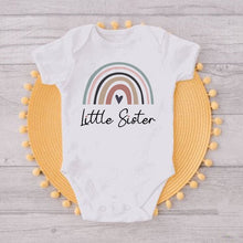 Load image into Gallery viewer, BIG SISTER LITTLE SISTER KIDS TSHIRT GIRLS SIBLING T-SHIRT BABY BODYSUIT OLDER SISTER YOUNGER SISTER TEE SHIRTS RAINBOW CLOTHES
