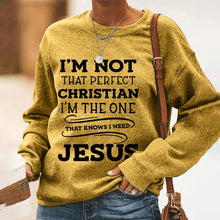 Load image into Gallery viewer, SIMPLE PULLOVERS SWEATSHIRTS WOMEN&#39;S PERFECT CHRISTIAN INSPIRATIONAL QUOTES CASUAL SWEATSHIRT COTTON LONG SLEEVE CASUAL FEMALE S
