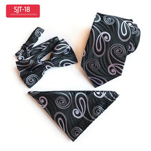 Load image into Gallery viewer, PAISLEY MEN NECK TIE SQUARE SCARF BOWTIE SET 8CM GRAVATA WEDDING ACCESSORIES JACQUARD CORBATAS PARA HOMBRE ELEGANTES
